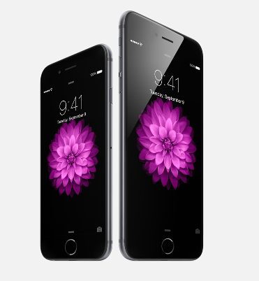 The new iPhone 6 announced today during Apple's keynote